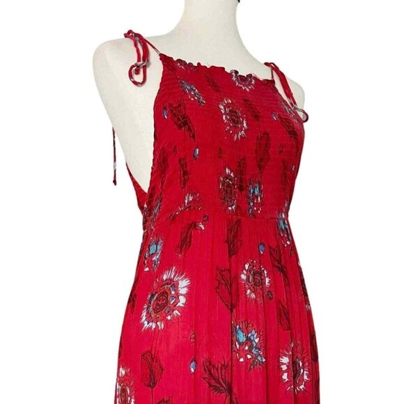 Intimately Free People Garden Party Red Comb Size Small Maxi Dress - Picture 2 of 3